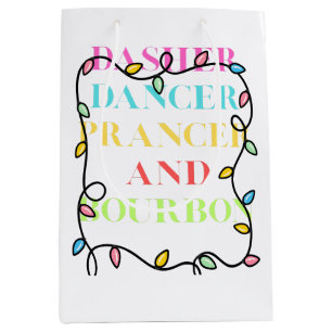Dasher Dancer Prancer und Bourbon Mittlere Geschenktüte