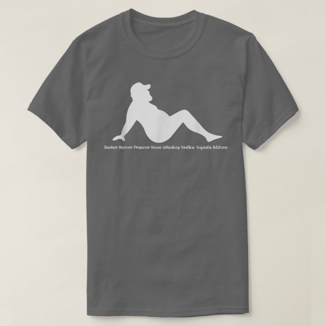 Dasher Dancer Prancer Vien Whiskey Vodka Tequila B T-Shirt (Design vorne)