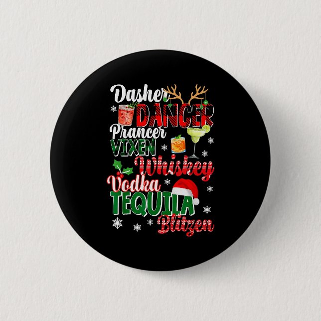 Dasher Dancer Prancer Vixen Moscato Wodka Tequila  Button (Vorderseite)