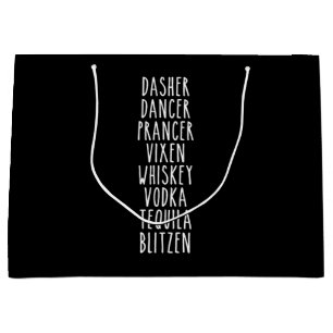 Dasher Dancer Prancer Vixen Whiskey Vodka Tequila Große Geschenktüte