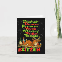 Dasher Dancer Whiskey Wodka Tequila Blitzen Christ