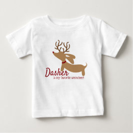 Dasher das Weindeer Dackel-WeihnachtsShirt Baby T-shirt