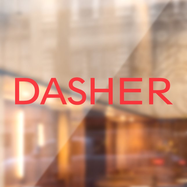 Dasher Delivery Driver Car Window Decal Fensteraufkleber (Blatt 2)