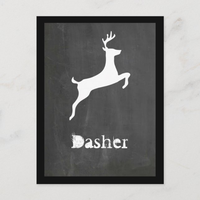 Dasher Feiertagspostkarte (Vorderseite)