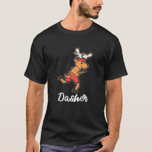 Dasher Reindeer Weihnachtskostüm Ugly Christmas S T-Shirt