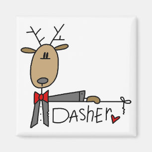 Dasher Ren-T-Shirts und Geschenke Magnet