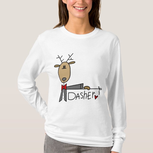 Dasher Ren-T-Shirts und Geschenke T-Shirt (Vorderseite)