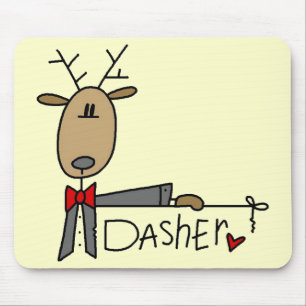 Dasher-Rentier-T-Shirts und Geschenke Mousepad