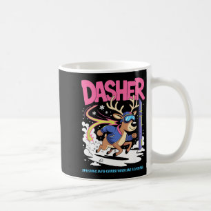Dasher-Rentier-Weihnachts-Geschwindigkeits-Spaß Kaffeetasse