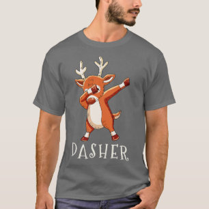 DASHER Santas Rentiers Familie passt Weihnachten T-Shirt