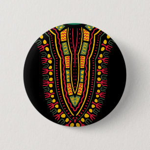 Dashiki-Druck Kente Ethnisch Afrikanischer Stolz F Button
