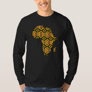 Dashiki Print African Map Tribal Ethnic Kente Clot T-Shirt