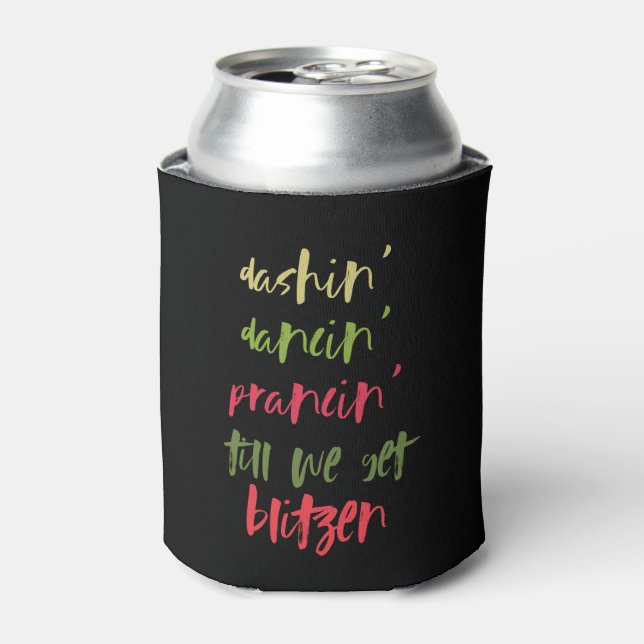 Dashin' Dancin' Prancin Weihnachten kann kühlen Dosenkühler (Kanne Vorderseite)