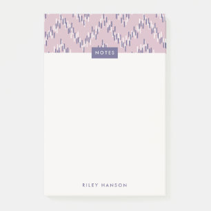 Dashing Boho Ikat Zig Zag Motif Post-It - Violet