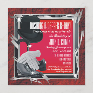 Dashing Custom 5.25 X 5.25 Einladungen - Red