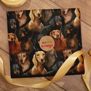 Dashing-Dackeln - nahtloses Muster Geschenkpapier