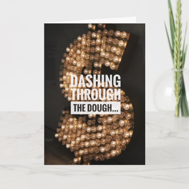 Dashing durch den Teig Karte (Vorderseite)