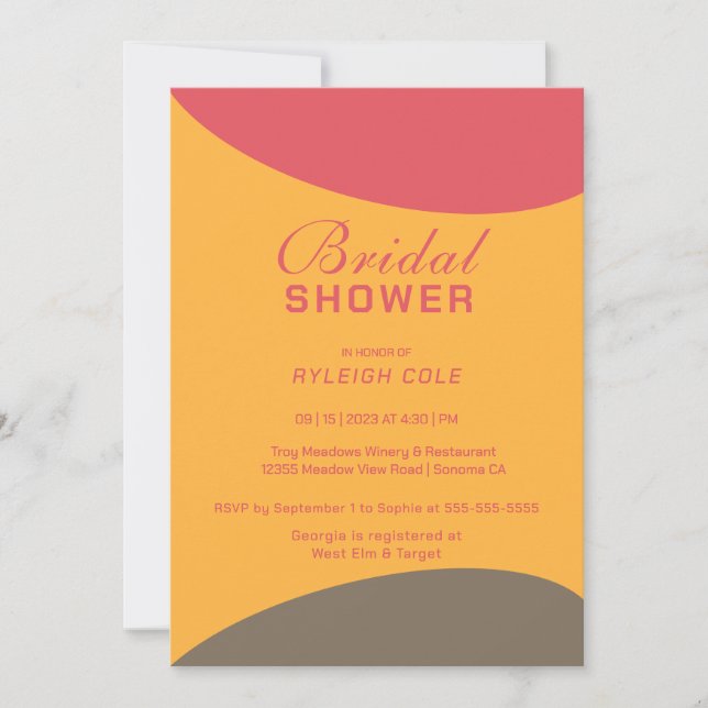 Dashing moderne douche nuptiale Invitation (Devant)