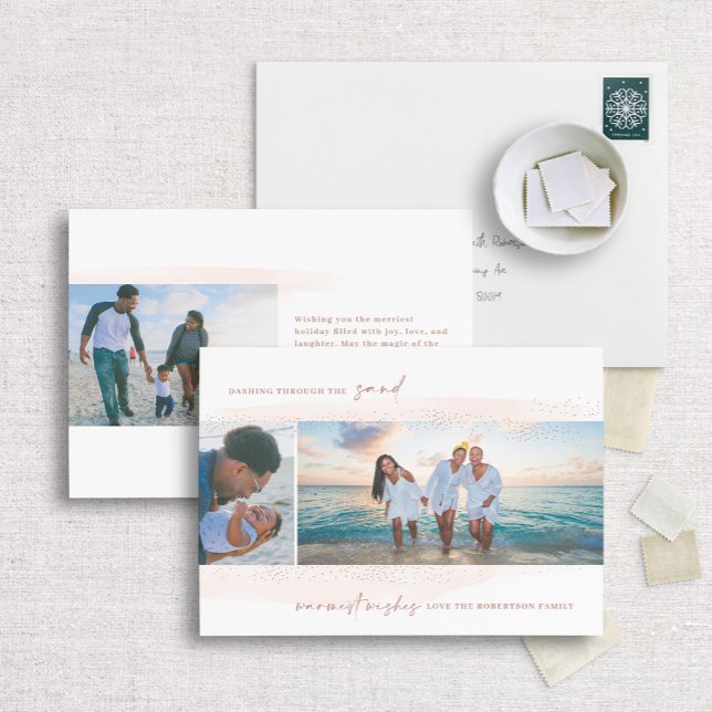 Dashing Through the Sand Holiday Carte photo (Créateur téléchargé)