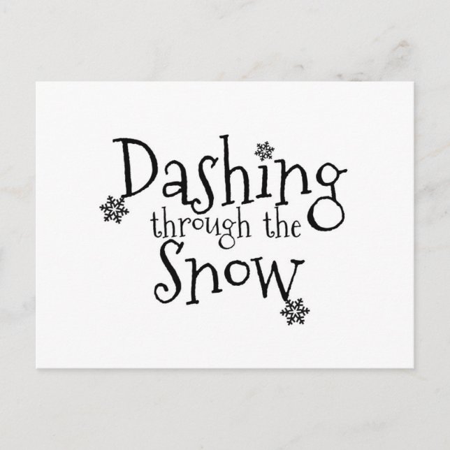 Dashing through the Snow | Carte postale (Devant)