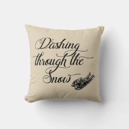 Dashing Through the Snow Vintage Farmhouse Coussin