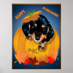 Dashund Halloween - Poster d'affiche