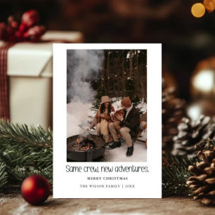 Dasselbe Team, neue Abenteuer, Weihnachts-Fotokart Einladung