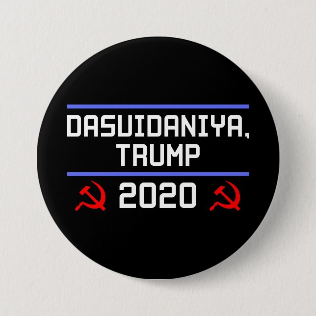 Dasvidaniya Trump 2020 Russland Anti-Trump Button (Vorderseite)