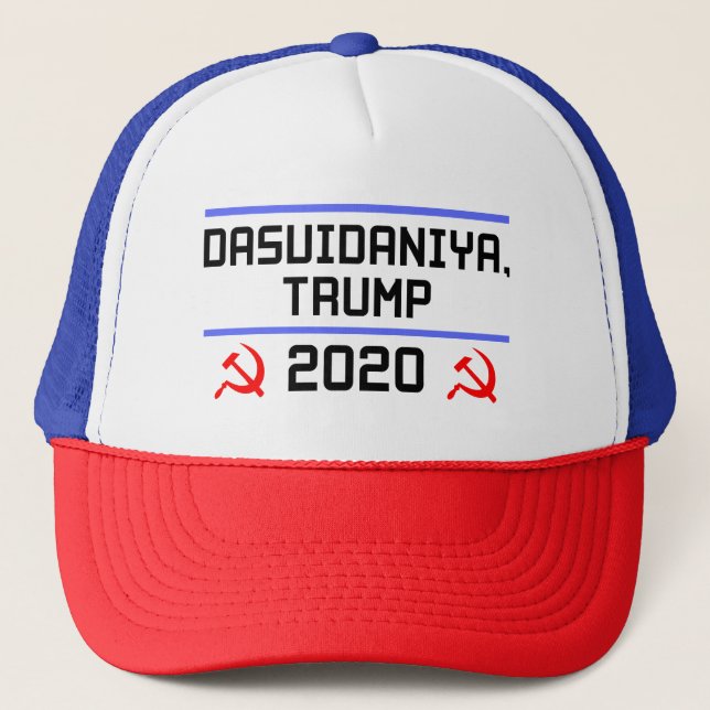 Dasvidaniya Trump 2020 Russland Anti-Trump Truckerkappe (Vorderseite)