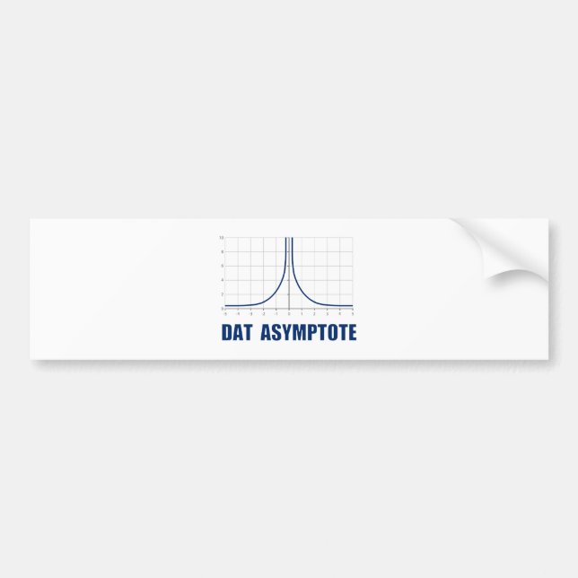 Dat Asymptote Autoaufkleber (Vorne)