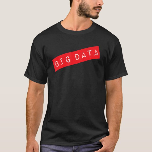 Data Analyst Big Labels Scientist Machine Learning T-Shirt (Vorderseite)
