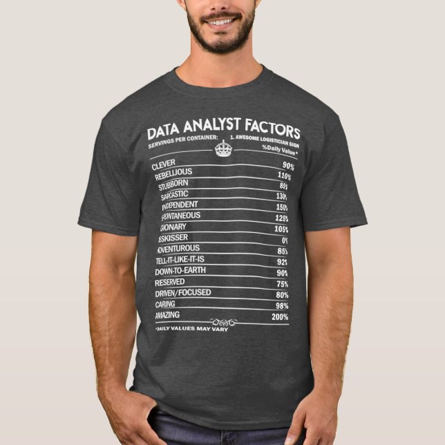 Data Analyst Data Analyst Sie    beauftragt, die T-Shirt (Vorderseite)