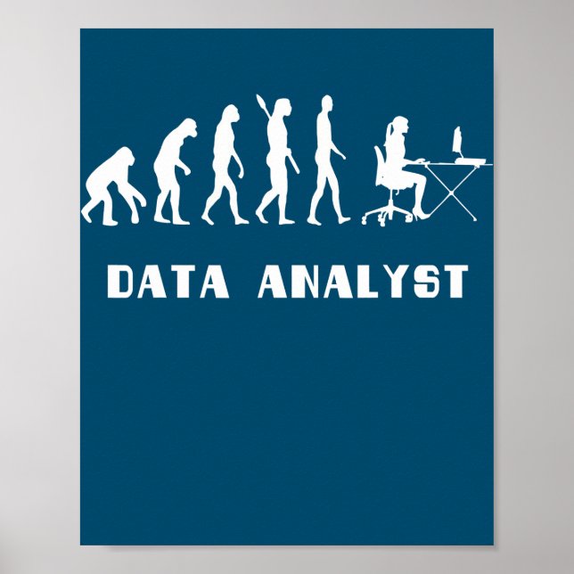 Data Analyst Evolution Science Analyst Scientist Poster (Vorne)