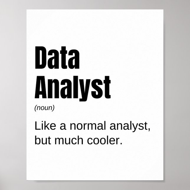 Data Analyst Funny Data Enthusiast Sprichwort Poster (Vorne)