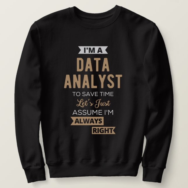 Data Analyst Sweatshirt (Design vorne)