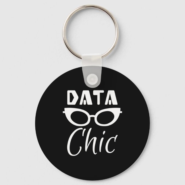 Data Chic Data Science Data Welt Schönes Geschenk  Schlüsselanhänger (Vorderseite)