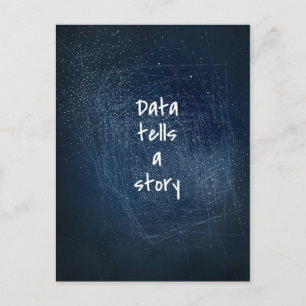 Data erzählt eine Geschichte - Geek Postcard Postkarte