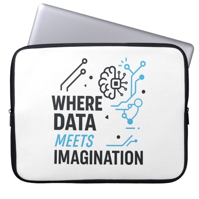 Data Imagination Nexus: Abstrakter Algorithmus Laptopschutzhülle (Vorderseite)