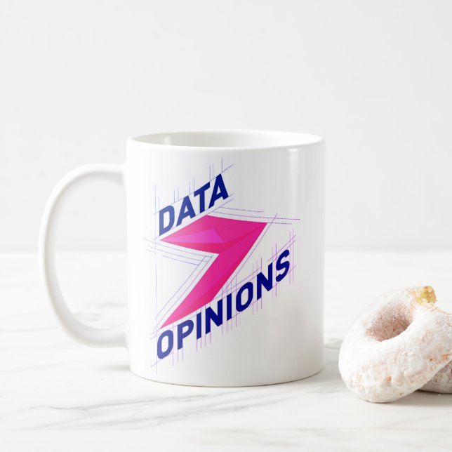 DATA > MEINUNGEN Tasse | Geek-Kaffeetasse - Hell (Mit Donut)