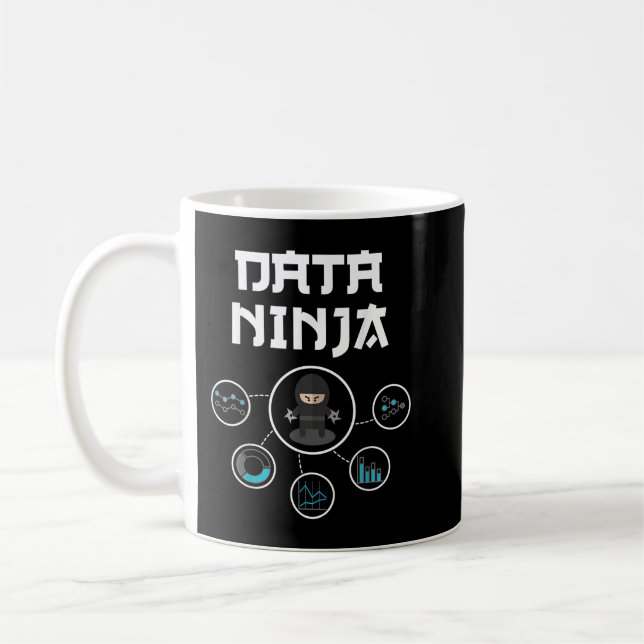 Data Ninja - Data Geek - Big Data Analysts Gift Kaffeetasse (Links)