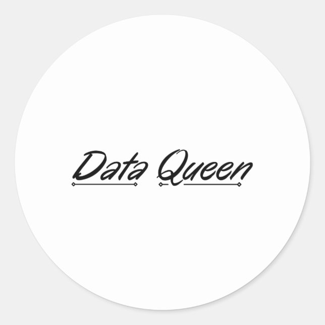 Data Queen - Comptabilité Classic Sticker rond (Devant)