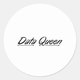 Data Queen - Comptabilité Classic Sticker rond