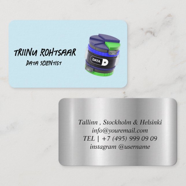 Data Scientist Visitenkarte (Vorne/Hinten)