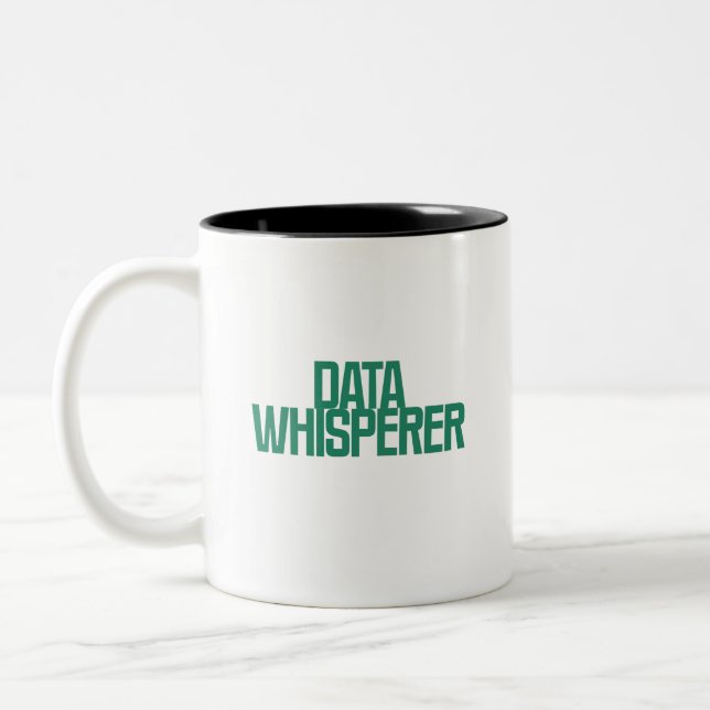 Data Whisperer | Analytics Intuition Expert Design Zweifarbige Tasse (Links)