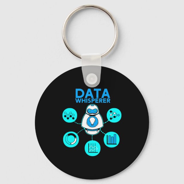 Data Whisperer Tech Ingenieur Mis Analyst Software Schlüsselanhänger (Vorderseite)