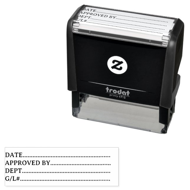 Date Approved By Dept General Ledger Business  Permastempel (Beispiel)