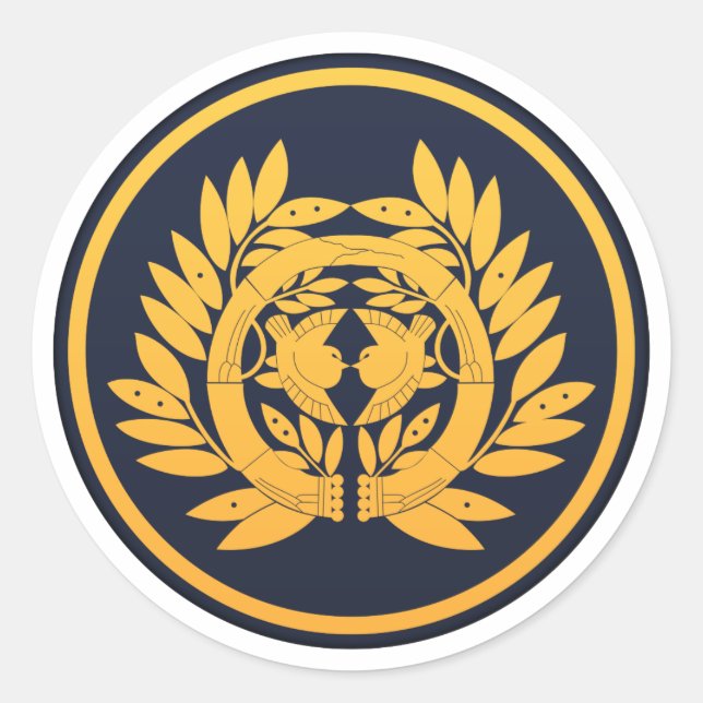 Date Clan Kamon Runder Aufkleber (Vorderseite)