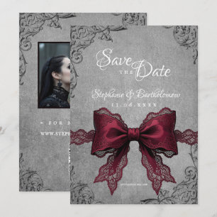 Date Coquette Gothique Nœud Bourgogne Photo Save The Da