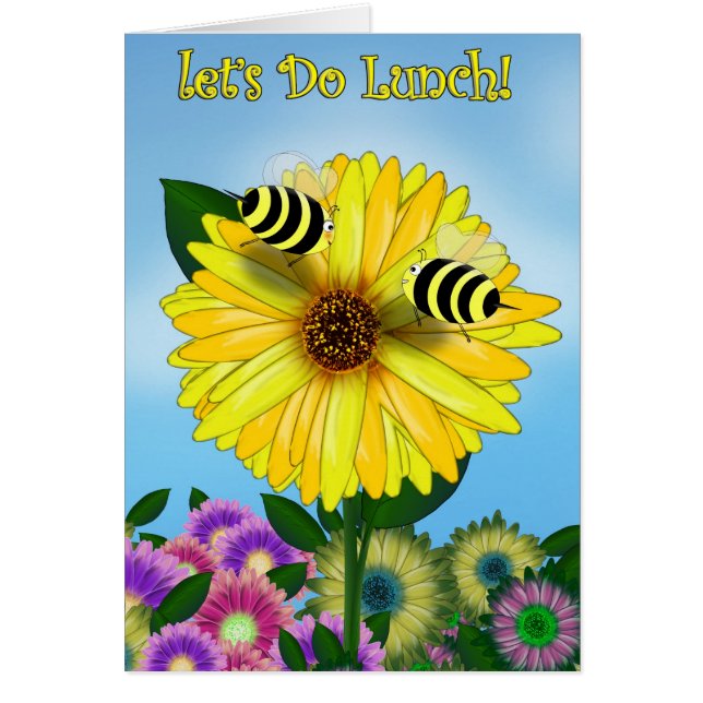 Date de déjeuner de l'abeille sur Fleur Jaune (Devant)