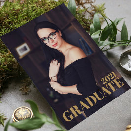 Date de la photo stylish Graduation Invitation